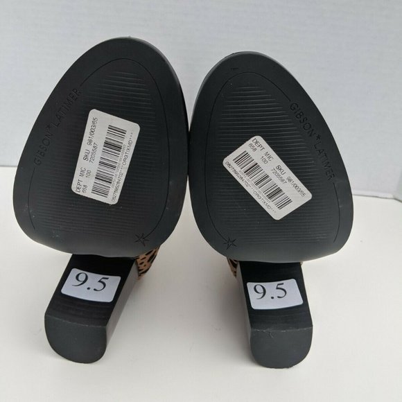 Gibson & Latimer Cheetah Cow Leather Boot Above Ankel NEW Size 9.5 Med - Picture 12 of 12